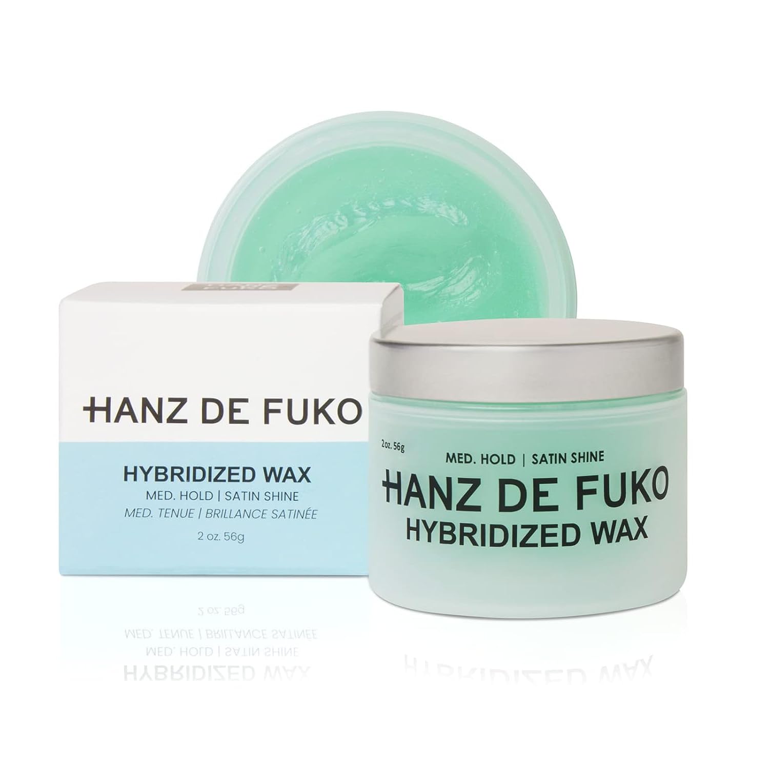 Hanz de FukoHybridized Wax bottle shows medium hold for versatile styling.