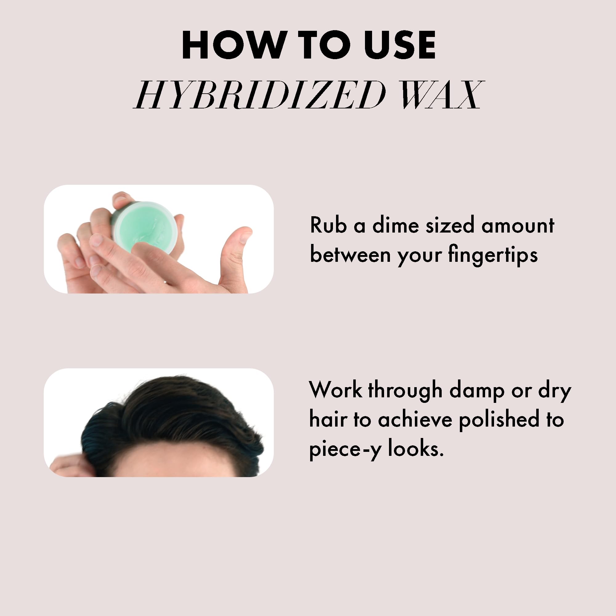 Hanz de Fuko Hybridized Wax jar highlights travel-friendly 2 oz size for on-the-go styling.