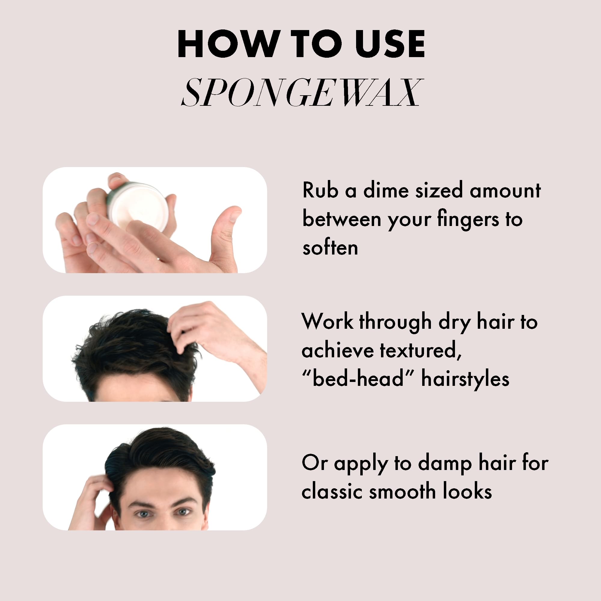Hanz de Fuko Sponge Wax bottle featuring botanical oils for hair care.
