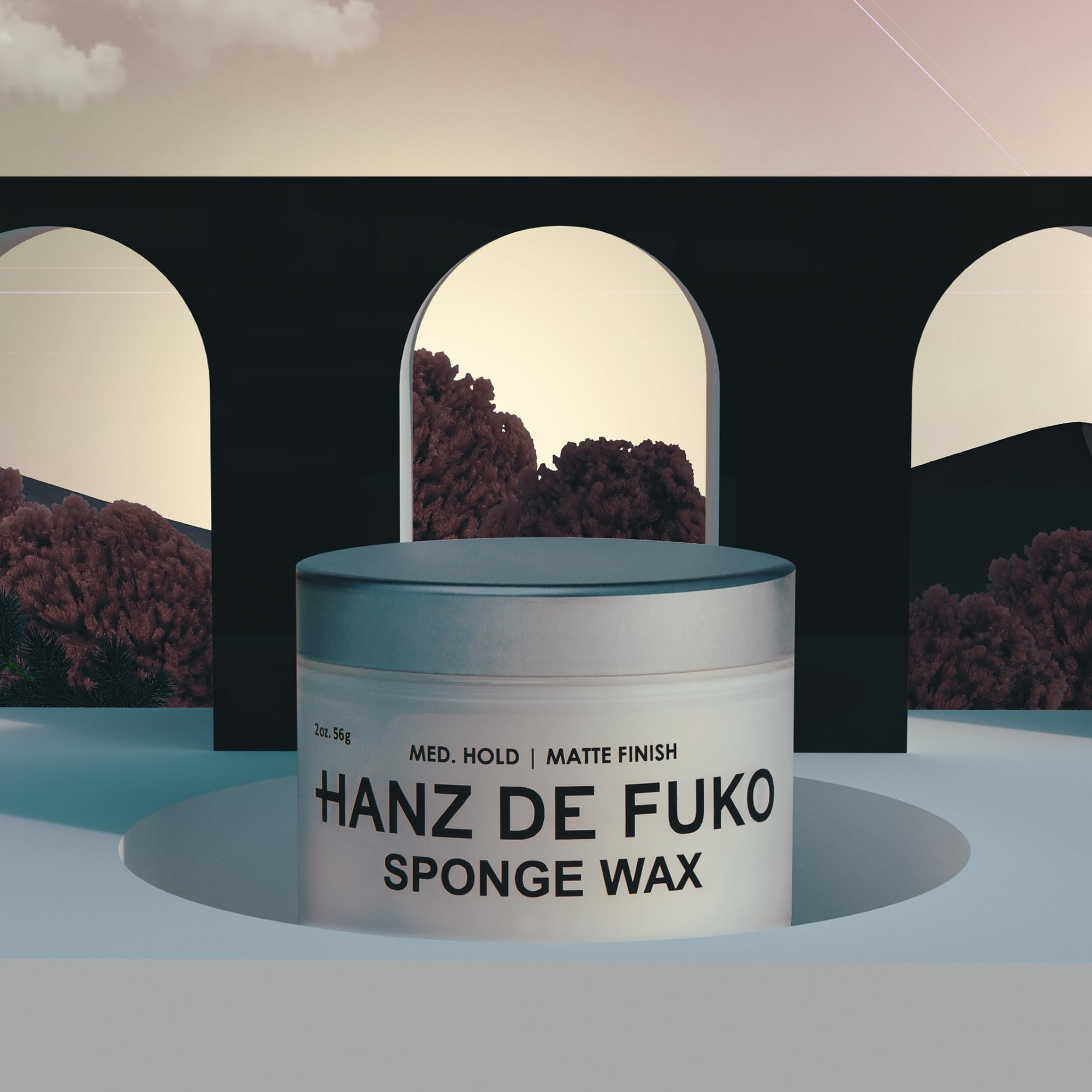Hanz de Fuko Sponge Wax ideal for thick hair styling versatility.