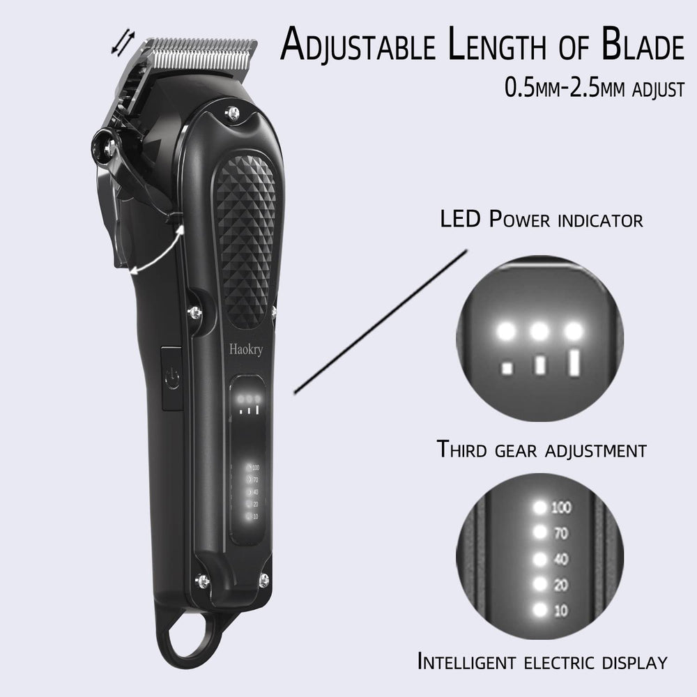 Haokry hair clippers operate quietly for comfortable home grooming sessions