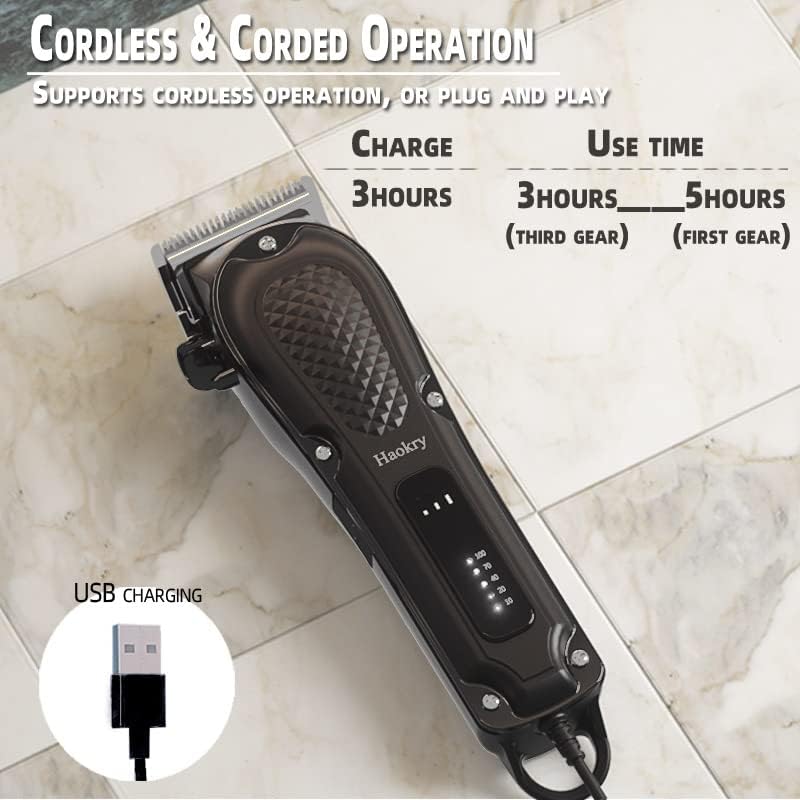Haokry hair clippers universal charging enables quick top-ups between cuts