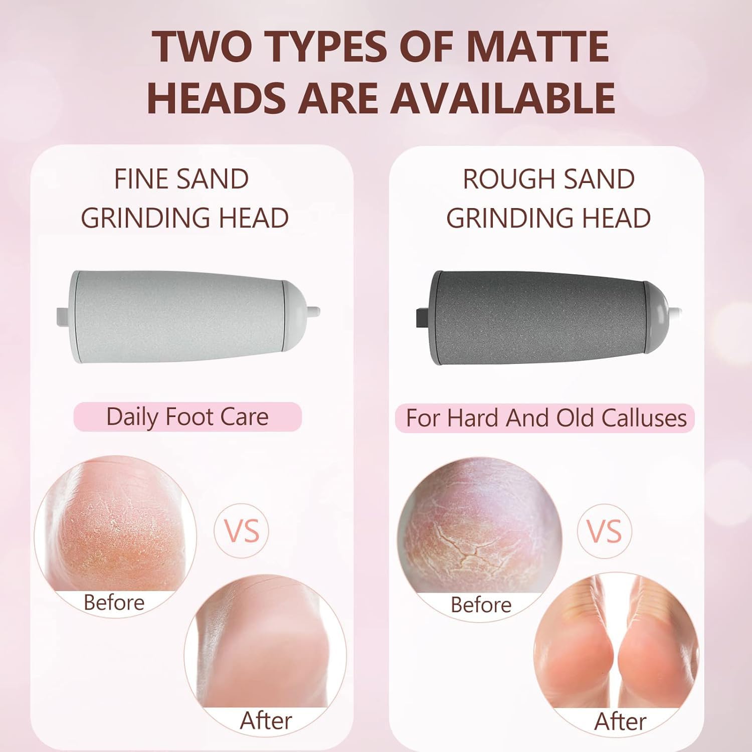 Haootadiy dual grinding heads close-up for smooth feet and targeted removal.