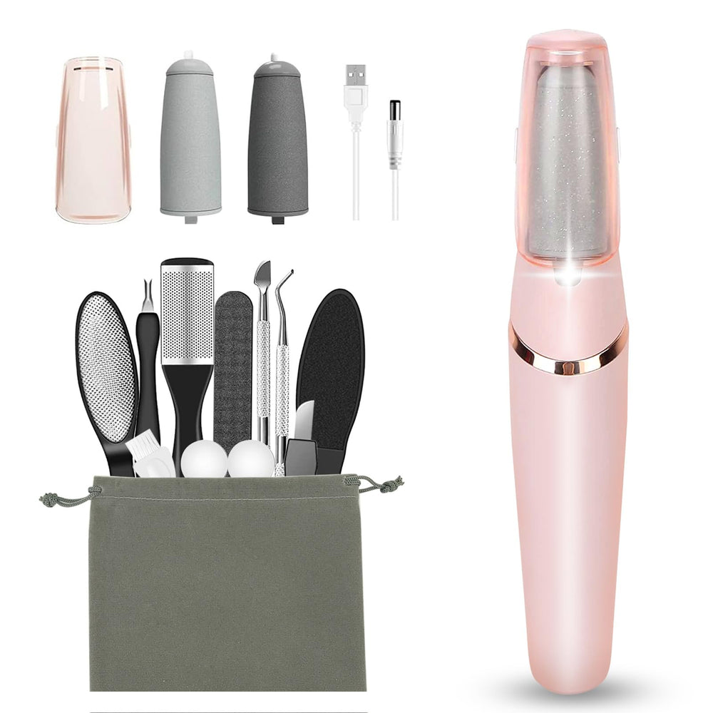 Haootadiy electric foot callus remover front view for at-home smoothing.