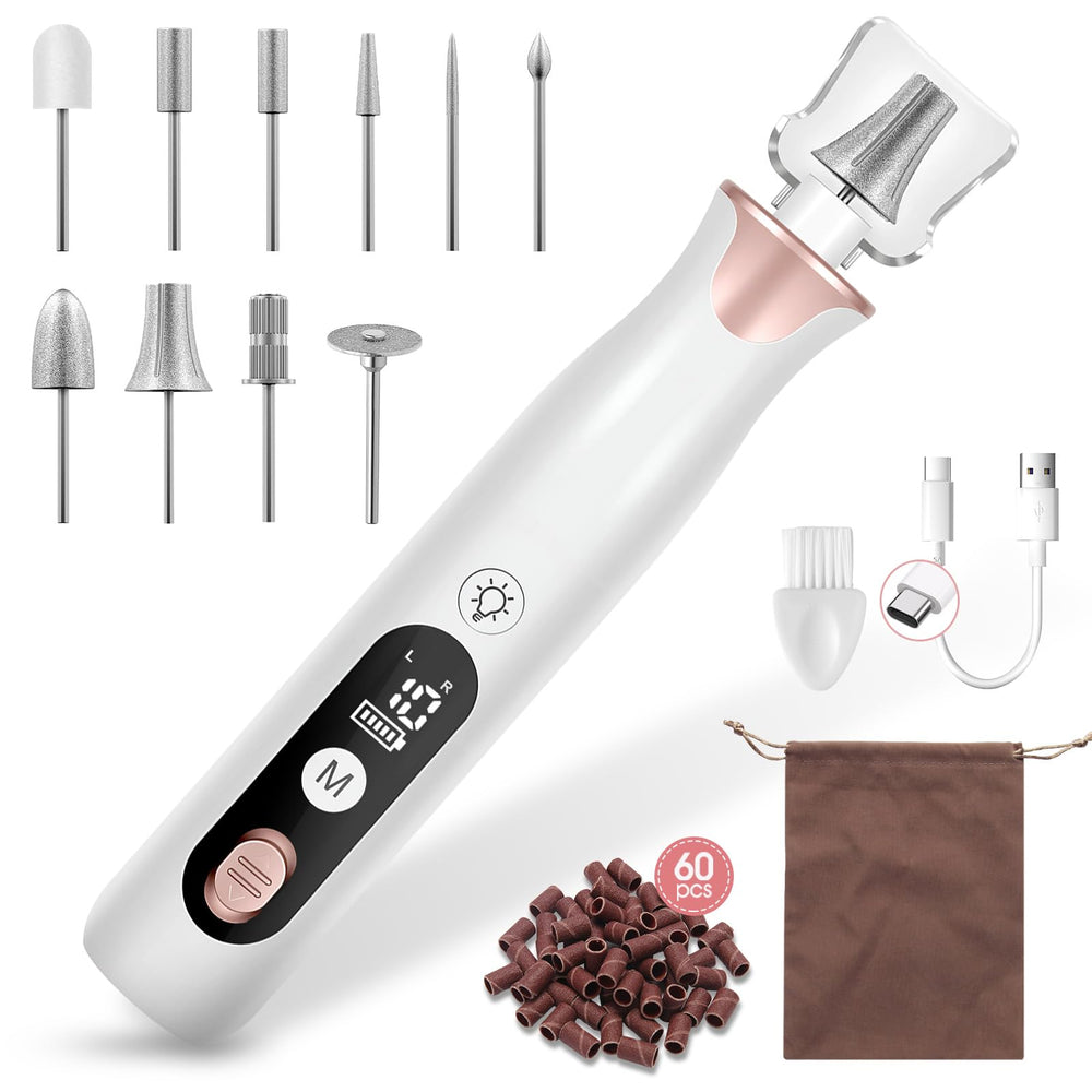 Haootadiy electric nail drill kit, cordless setup for on-the-go manicures.