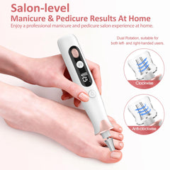 Haootadiy electric nail drill with USB-C charging for convenient recharging.