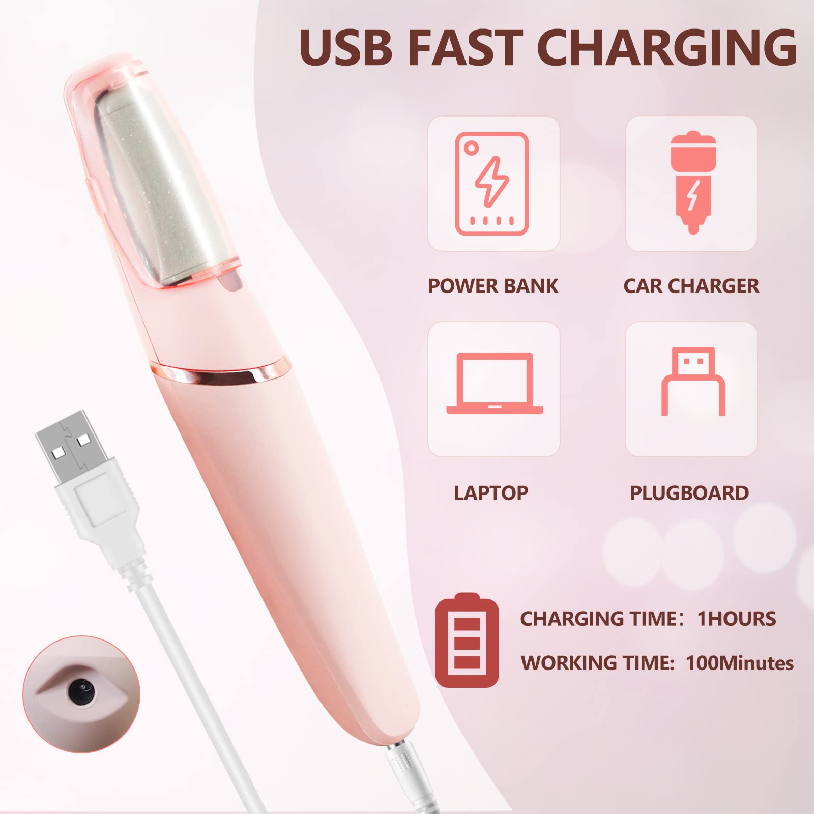 Haootadiy USB charging cable and storage bag shown for convenient organization.