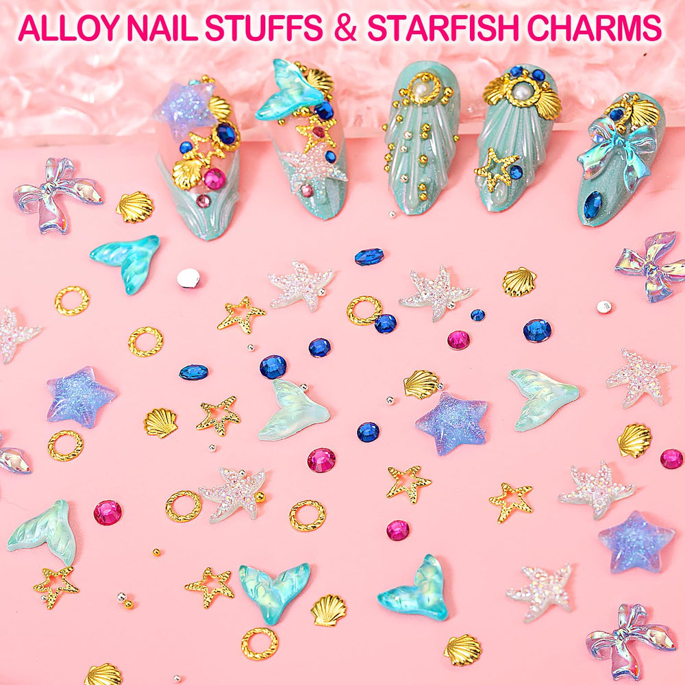 Haozher junk case charms featuring moons, stars, flowers for versatile DIY nail art