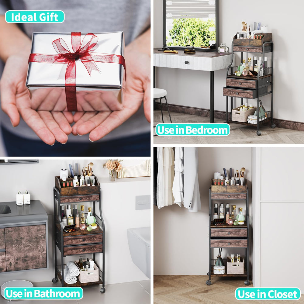 HapiRm arc design adds stylish storage to your vanity setup
