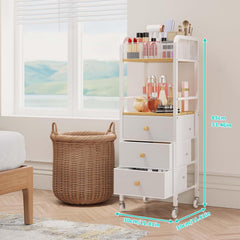 HapiRm middle open shelf stores full-size cleansers for quick access