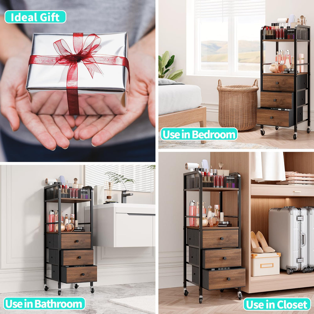 HapiRm rolling makeup cart easy assembly with clear instructions.