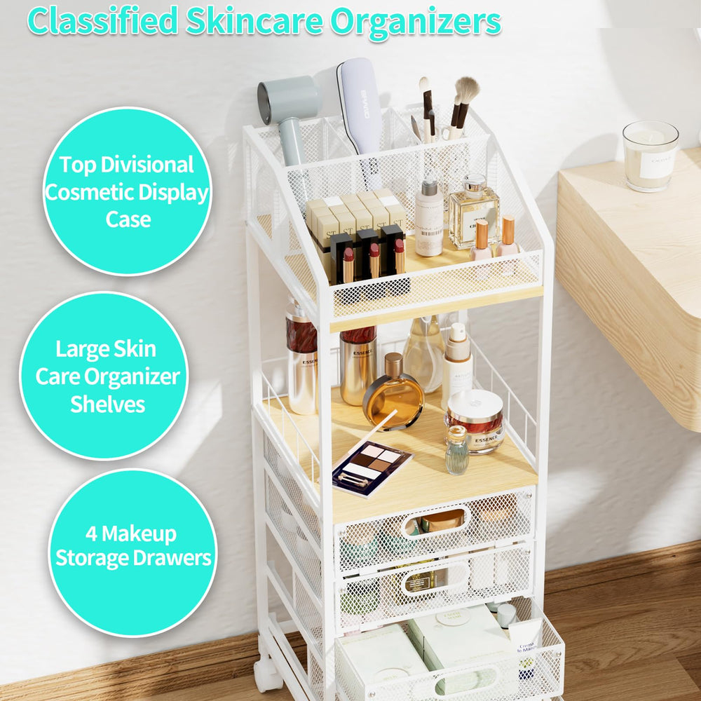 HapiRm top dividers removable for flexible brush and perfume layout.