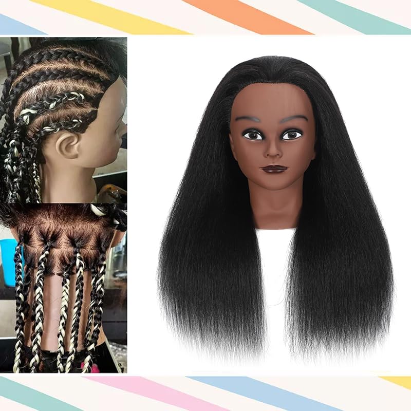 HAPOWELL real hair doll head used for cutting and curling styling practice