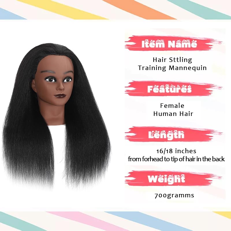 HAPOWELL doll head used for shampooing and haircare demonstrations on real hair