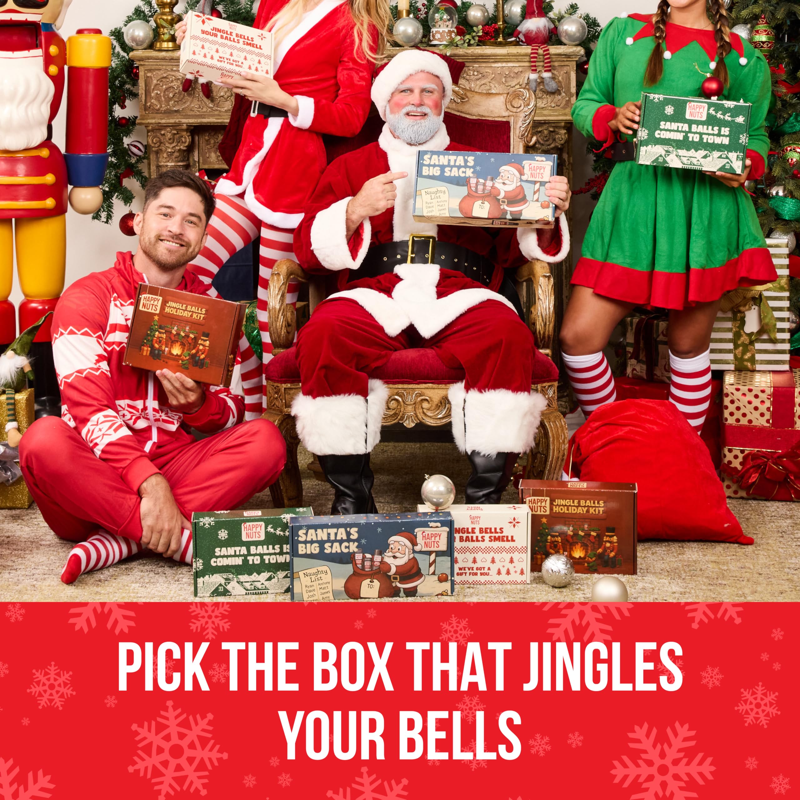 Happy Nuts gift packaging is holiday-ready and gift-worthy.