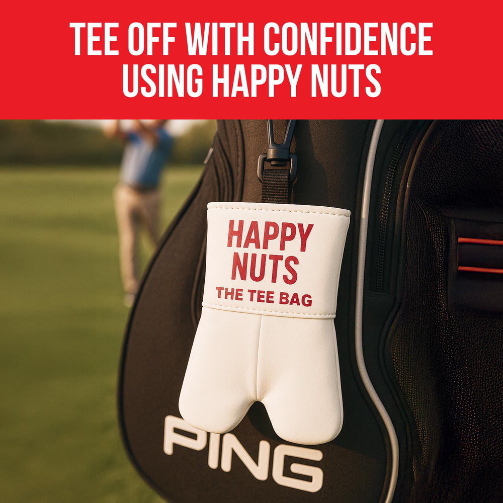 HAPPY NUTS Gift bundle packaging ready for golfers and gifting occasions.