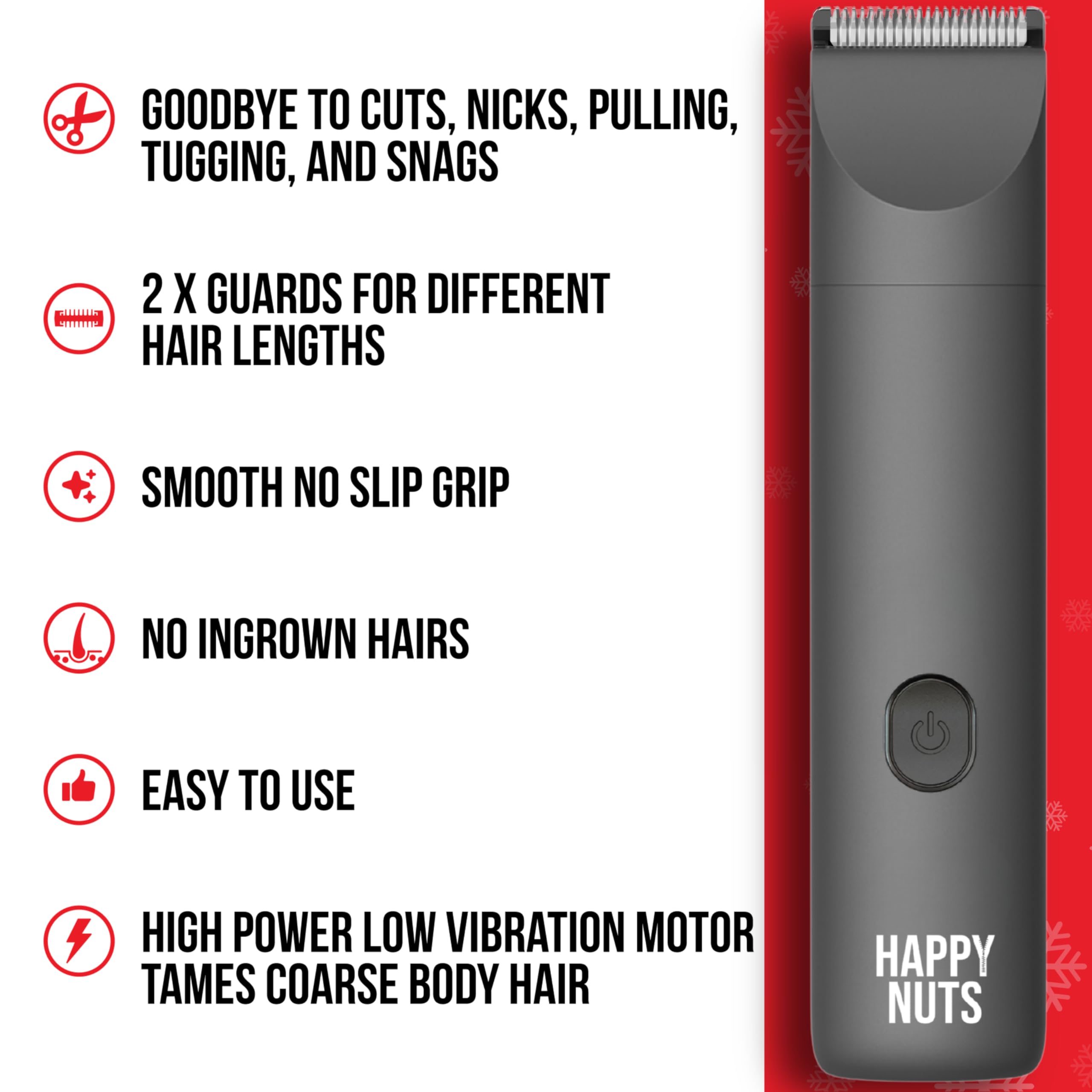 HAPPY NUTS Lumberjack 2.0 multi-zone grooming for head-to-toe trimming.