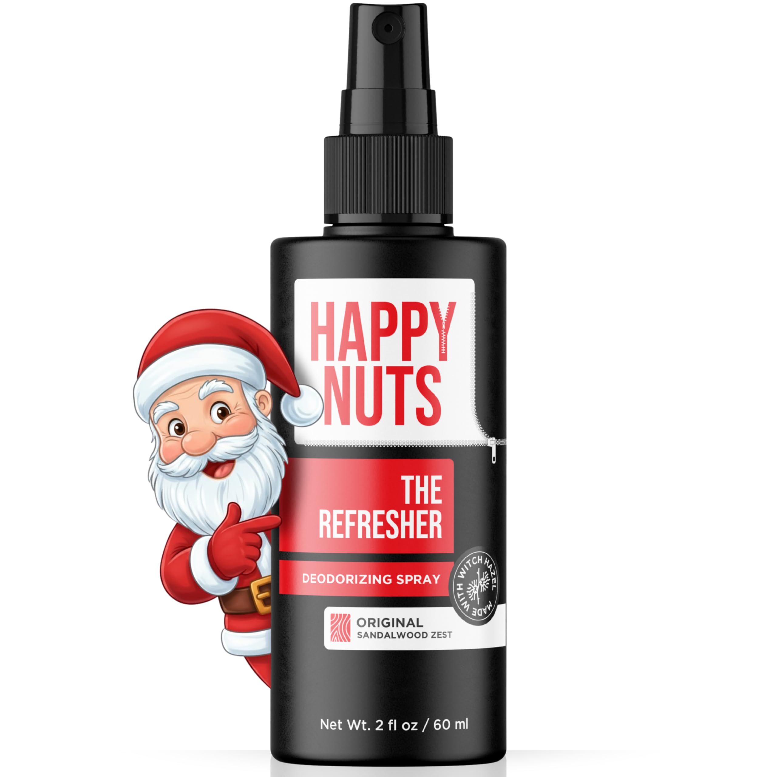 Happy Nuts The Refresher bottle application demonstrates cooling, deodorizing action for daily intimate care.