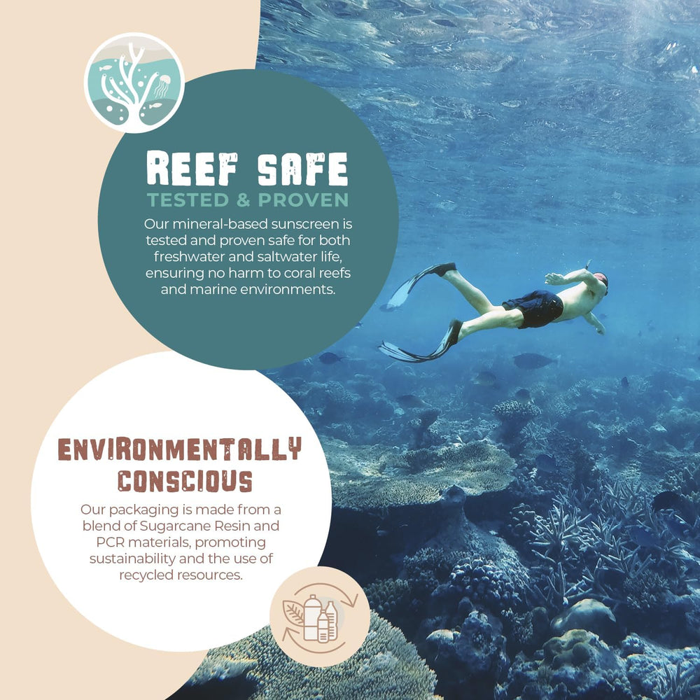 Happy Ocean SPF 45 organic non-greasy formula keeps skin breathable and comfortable