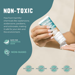 Happy Ocean SPF 45 water splash demonstrates reliable water resistance after swimming
