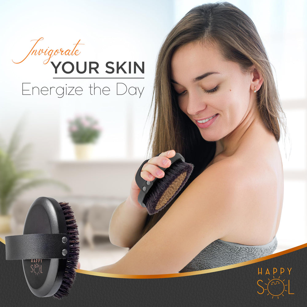 Happy Sol copper bristles edge demonstrates effective cleansing and texture refinement.