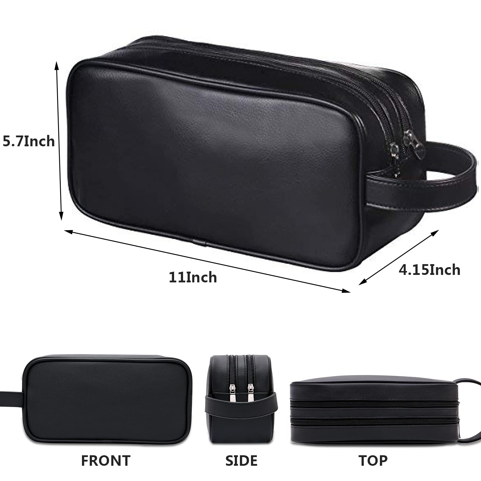 HappyDavid portable toiletry bag with carrying handle ideal for gym, dorm, and weekend getaways