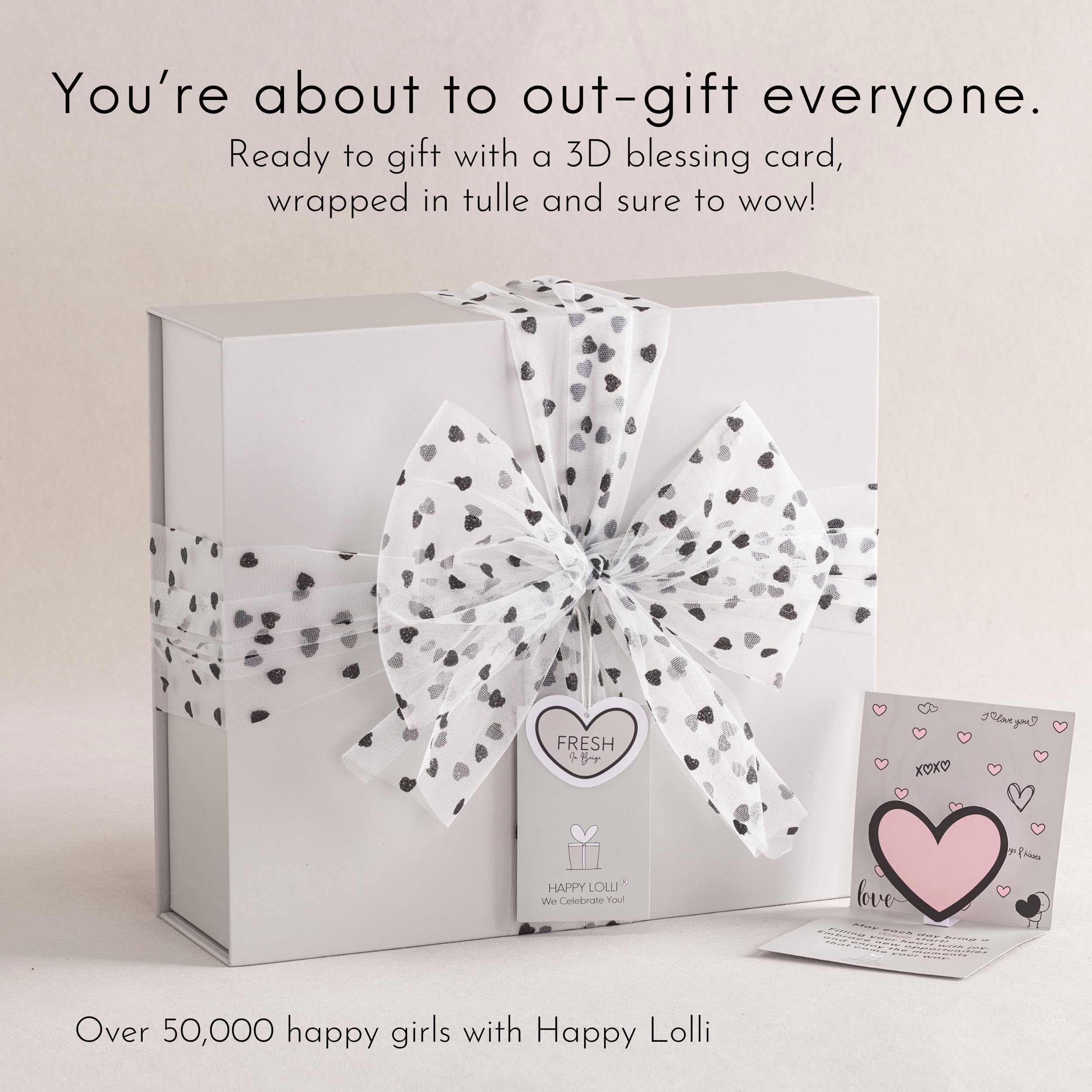 Happy Lolli precision magnifying mirrors help detailed makeup checks.