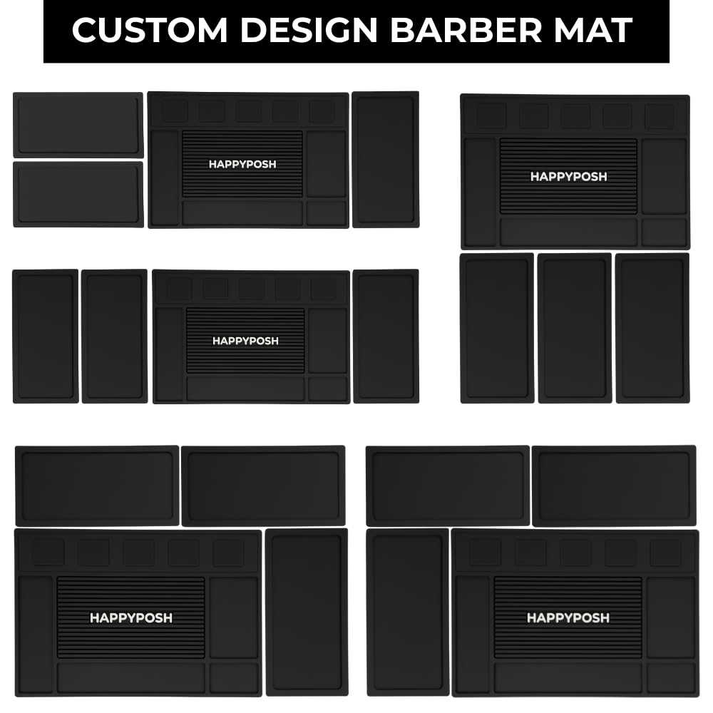 HAPPYPOSH barber mat side mats offer anti-slip grip for tools
