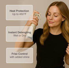 Harmonize Beauty results show frizz-free, polished hair after use.