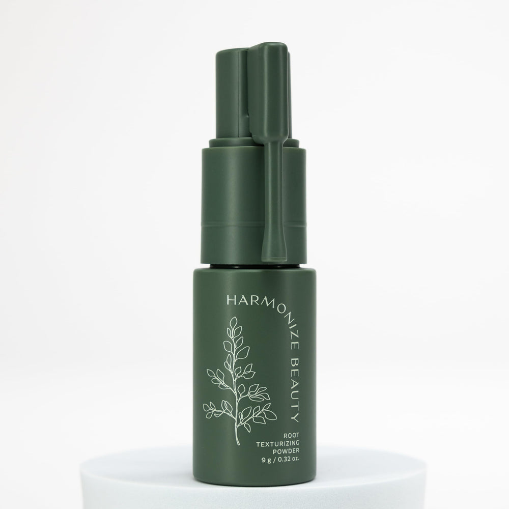 Harmonize Beauty Root Texture Powder talc-free label on packaging