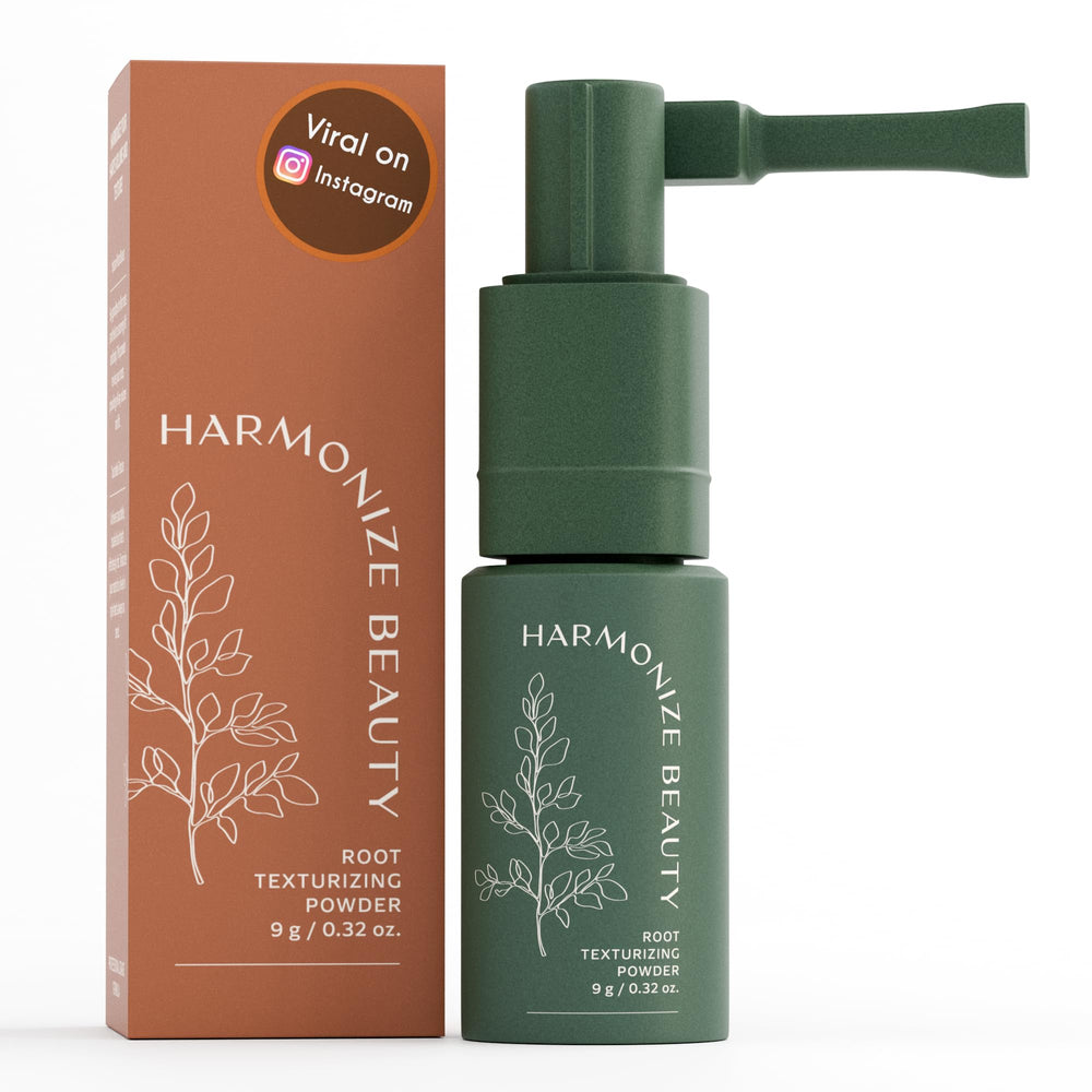 Harmonize Beauty Root Texture Powder tube closeup for easy root lift