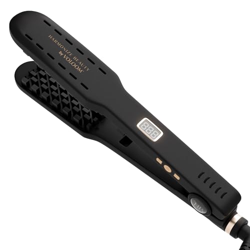 Harmonize Beauty VOLOOM 1.5-inch crimper delivers instant volume for long hair.