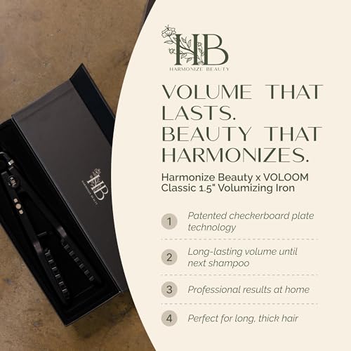 Harmonize Beauty VOLOOM’s checkerboard plates boost volume.