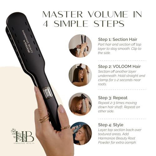 Harmonize Beauty VOLOOM helps long, thick hair gain lift and fullness.