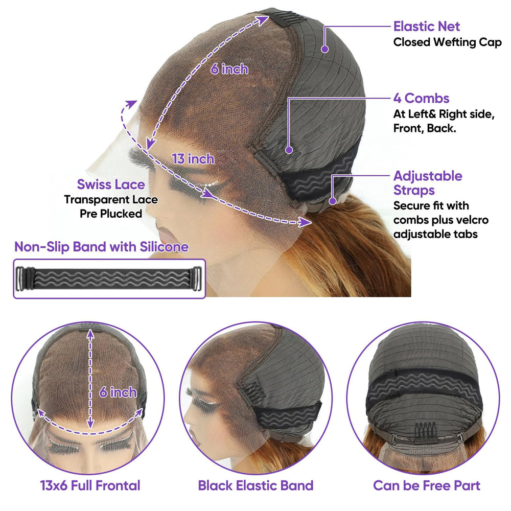 Harmsh honey blonde wig care-ready wet and wavy look.