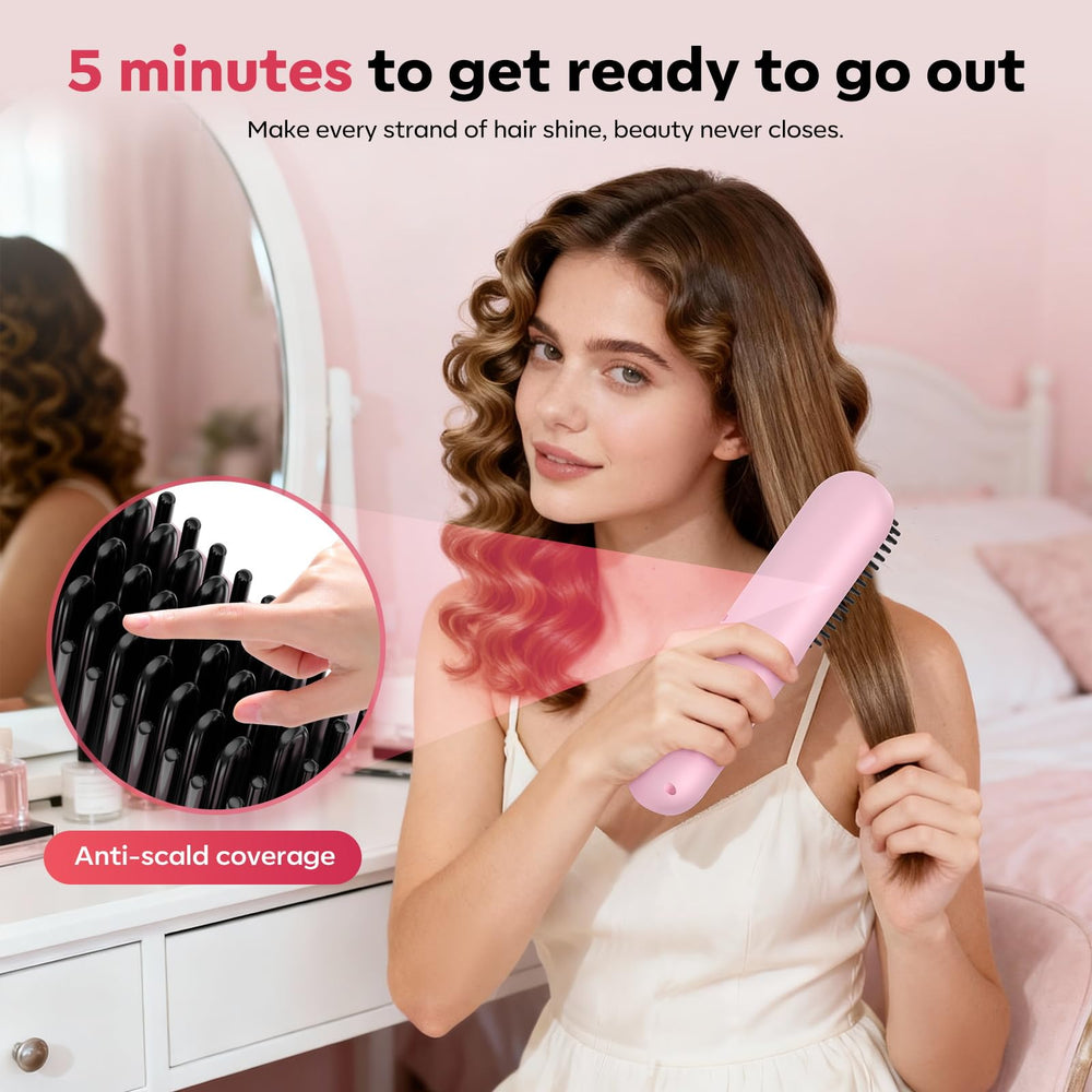 HarrFlow Go Brush Pro 2025 anti-snag rounded teeth reduce snagging during styling.
