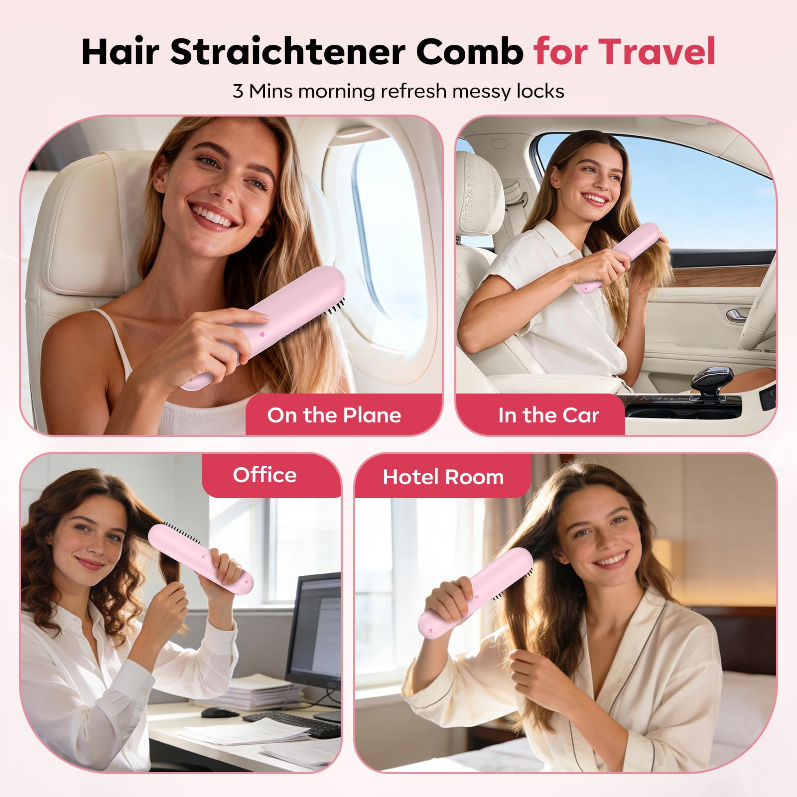 HarrFlow Go Brush Pro 2025 negative ion technology reduces static for smoother strands.