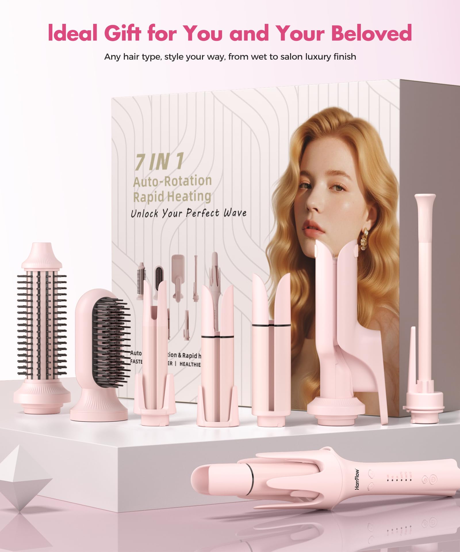 HarrFlow 300 million negative ions help reduce frizz and boost shine during styling.