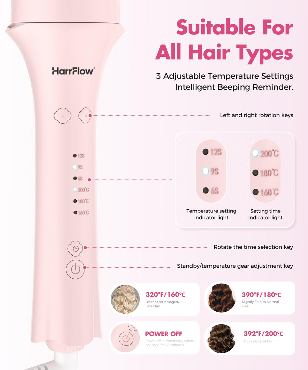 HarrFlow wave iron delivers trendy crinkle waves with defined texture.