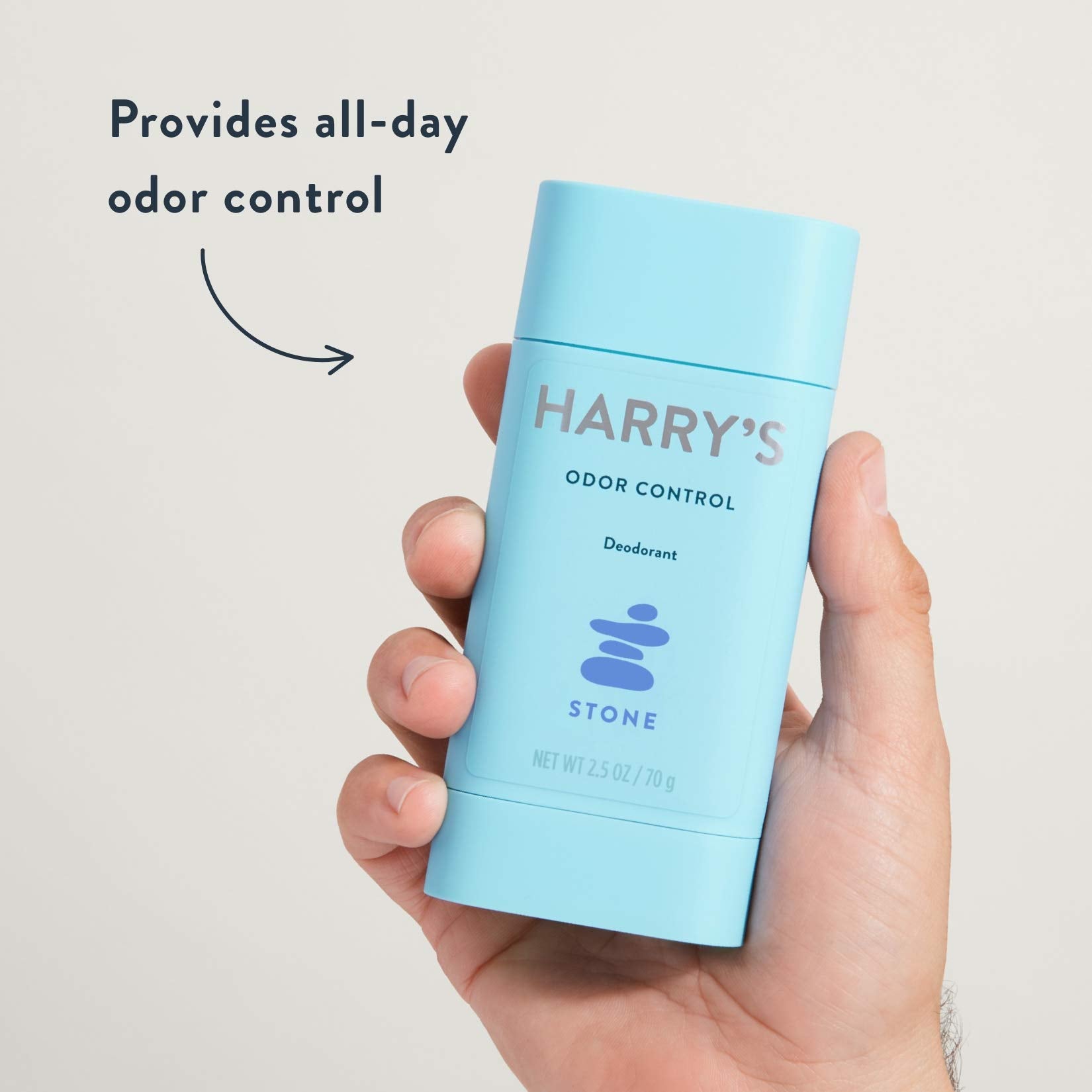Harry's aluminum-free 3-pack-display demonstrates practical, travel-friendly protection on the go