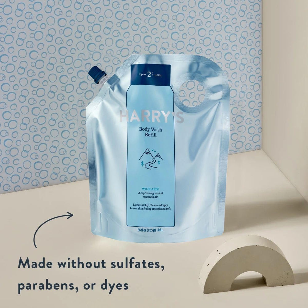 Harry's Body Wash Refill offers a rich lather for thorough cleansing without harshness