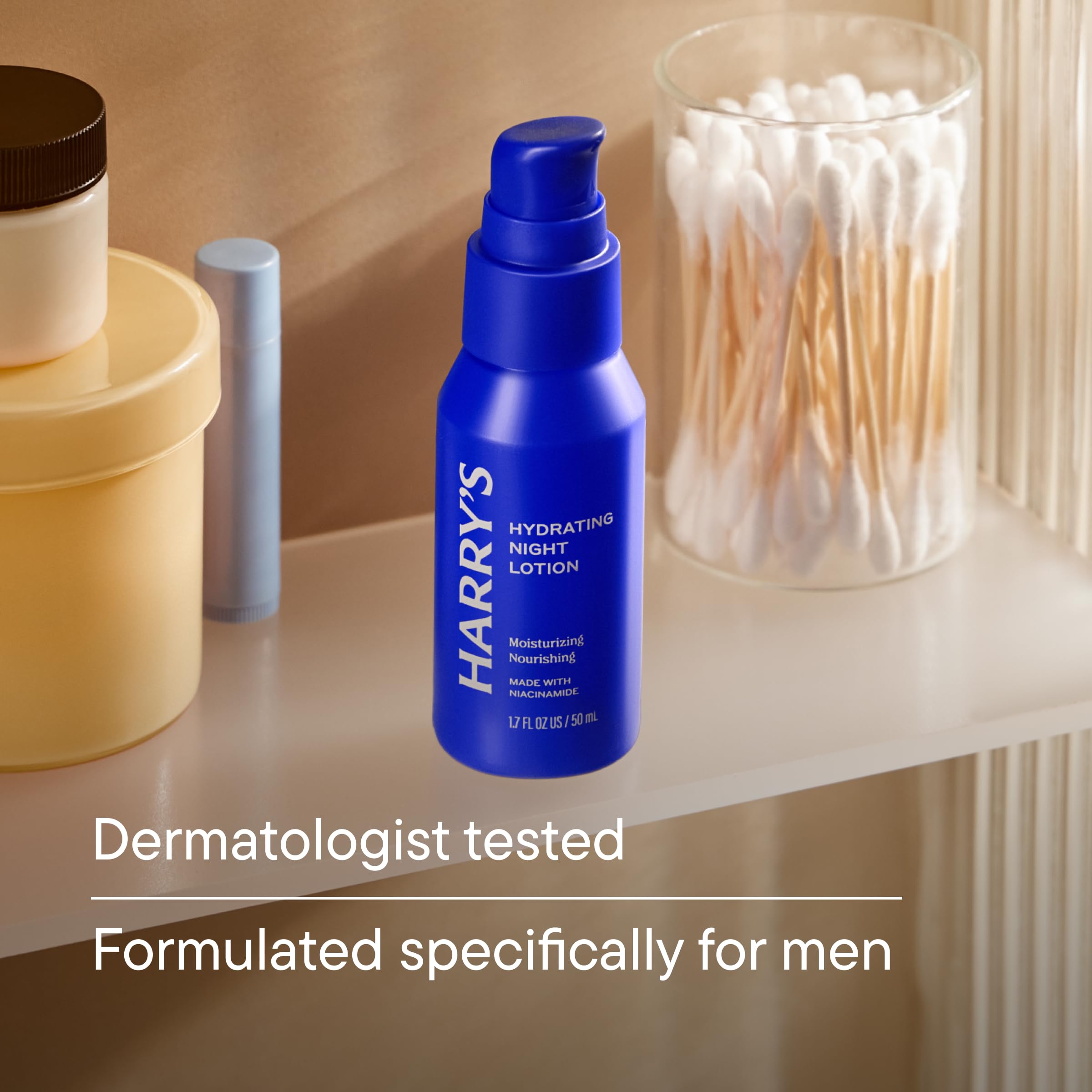 Harry's Night Lotion texture reveals a lightweight, non-greasy formula for facial care.