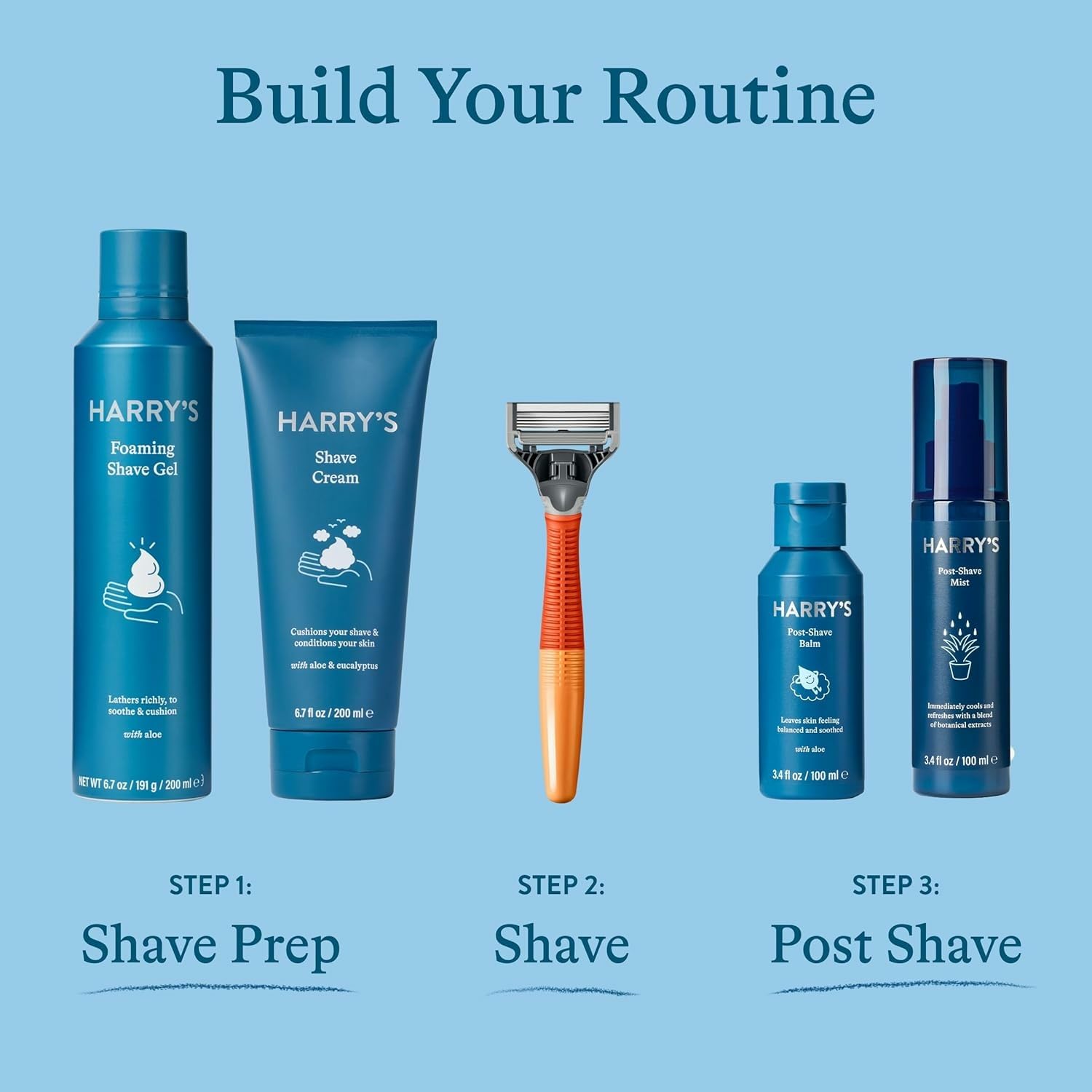 Harrys Shaving Cream brand trust logos convey reputable grooming option