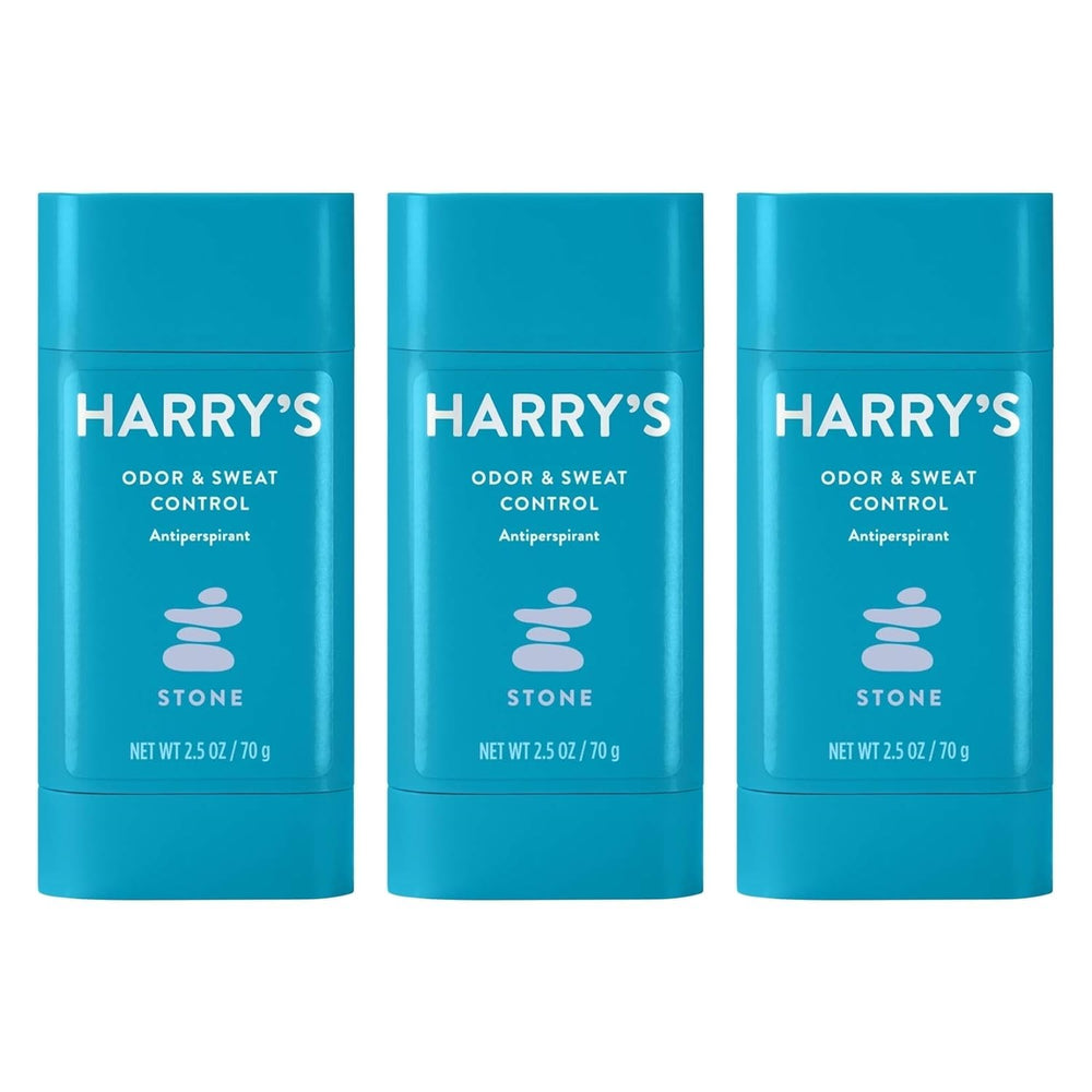 Harry's Stone-scent deodorant 3-pack ready for daily freshness.