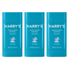 Harry's Stone-scent deodorant 3-pack ready for daily freshness.