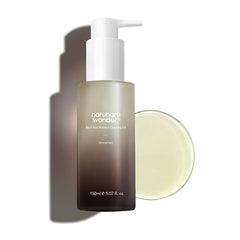 HARUHARU Wonder Black Rice cleansing oil pump for daily makeup removal and hydration.