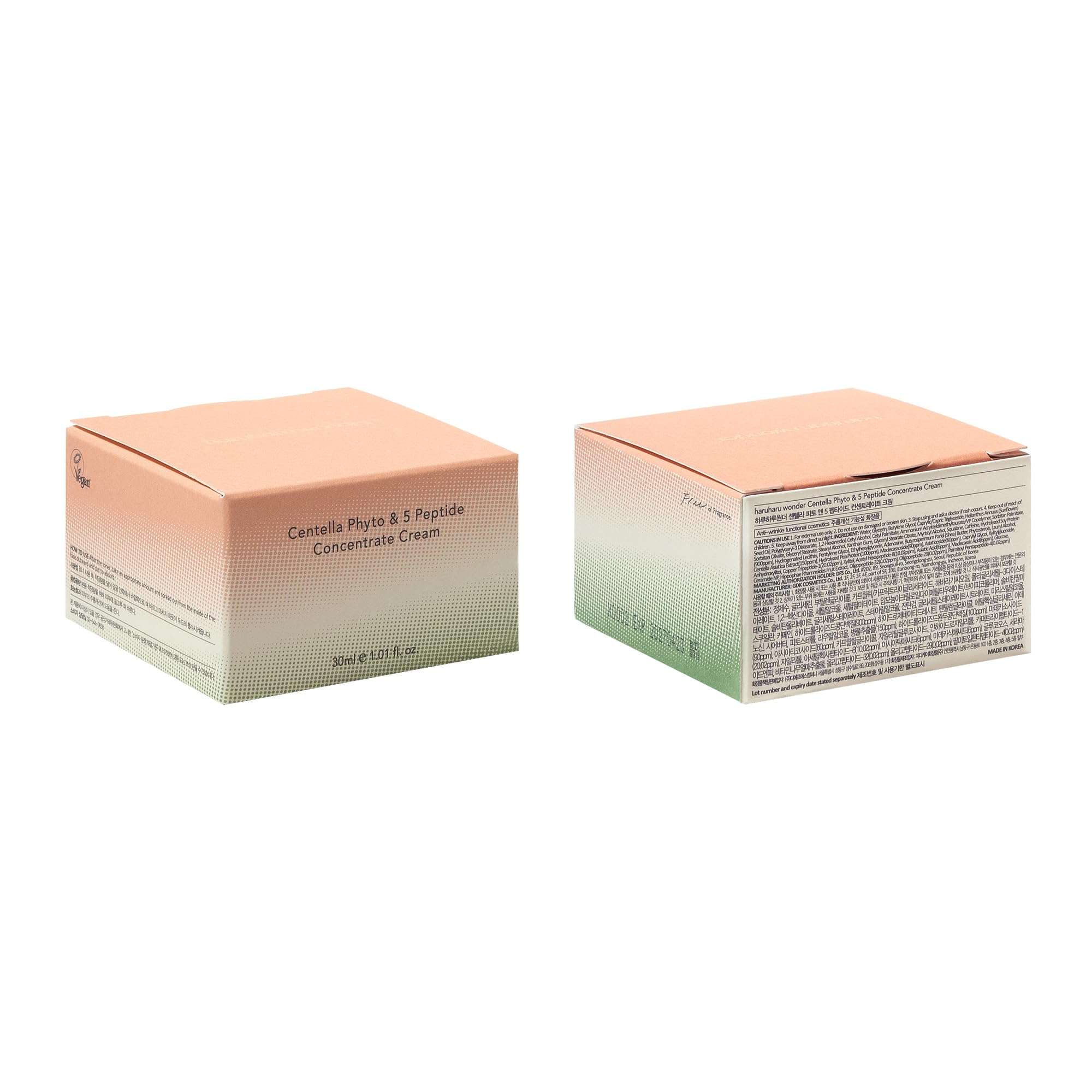 HARUHARU Wonder Centella Phyto Cream label shows ingredients and usage directions