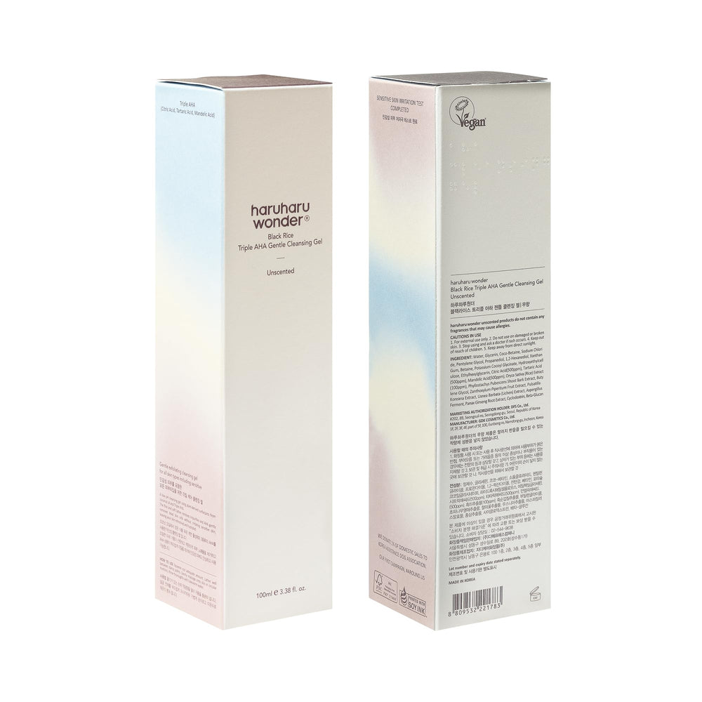 HARUHARU Wonder gentle wash leaves skin smooth after cleansing.