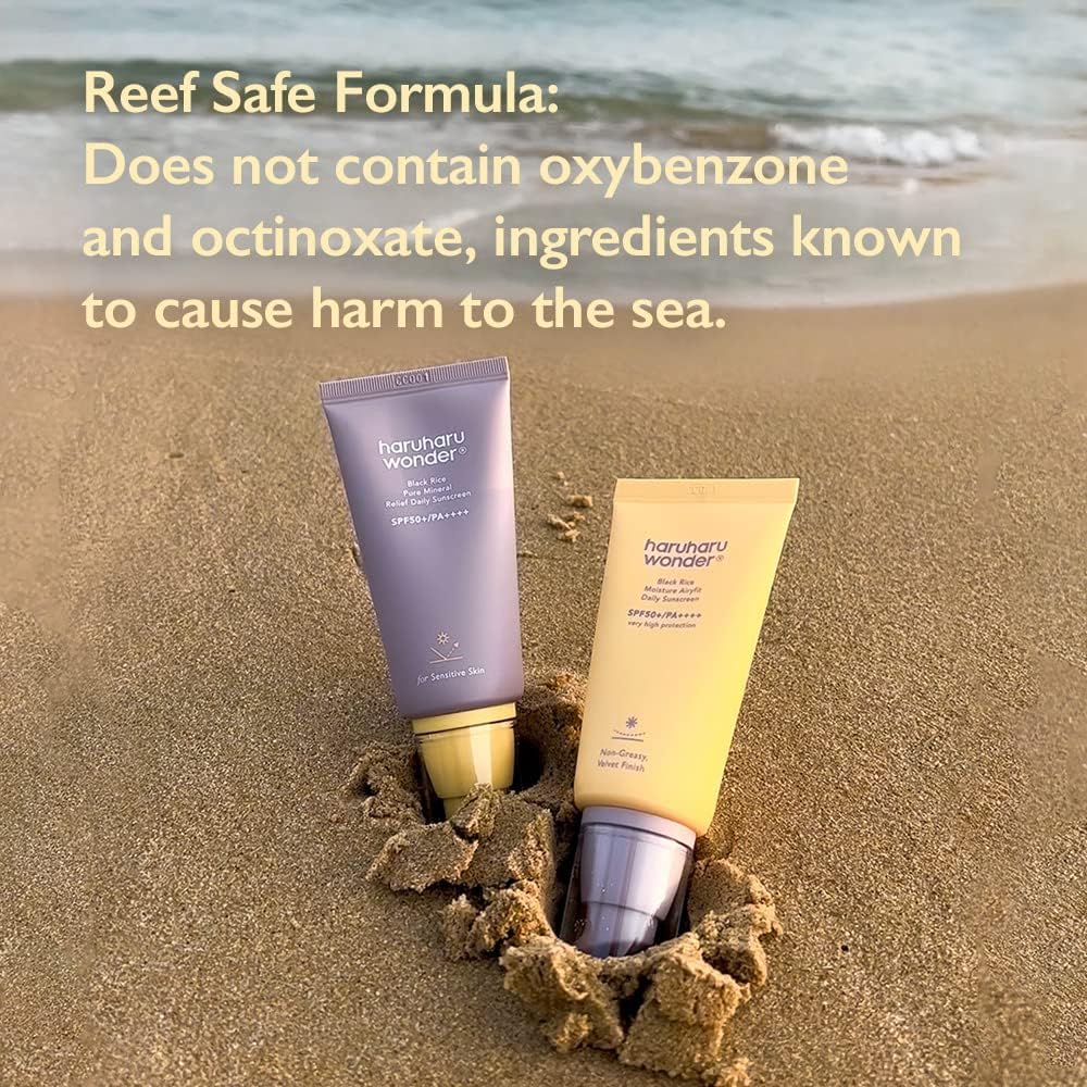 HARUHARU Wonder reef-safe symbol communicates eco-friendly sun care.
