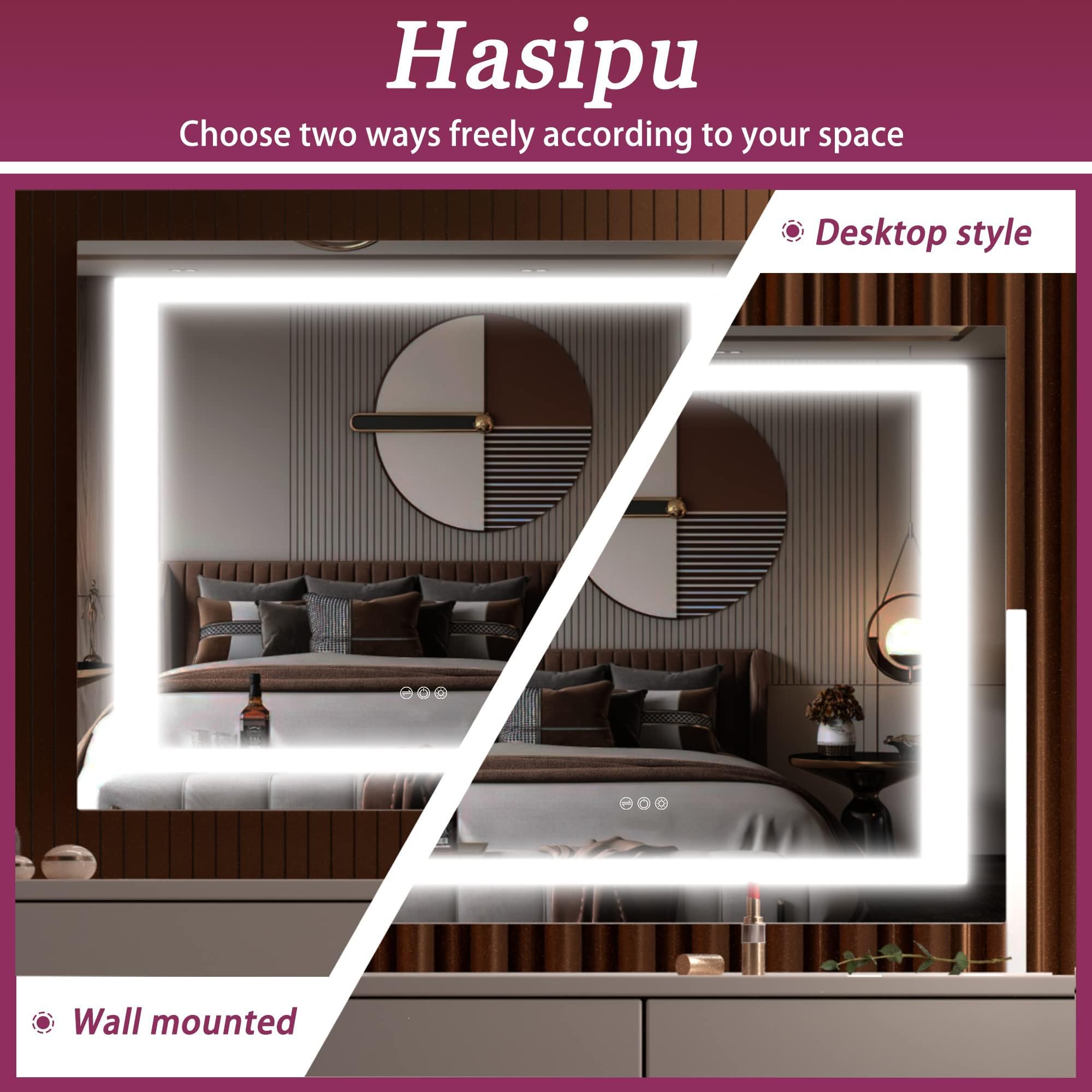 Hasipu vanity mirror 10x magnification enables precise detail for makeup